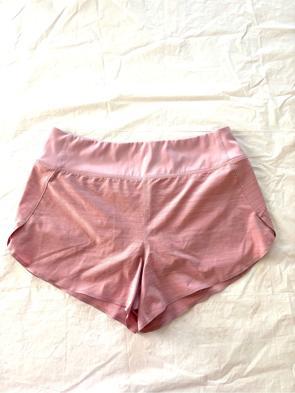 NWOT Athleta Pink Run With It Textured Lined Shorts SZ M